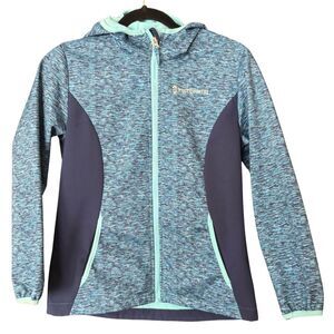 Free Country Girls Jacket Size XL 10/12 Purple Blue Lightweight Full Zip Coat